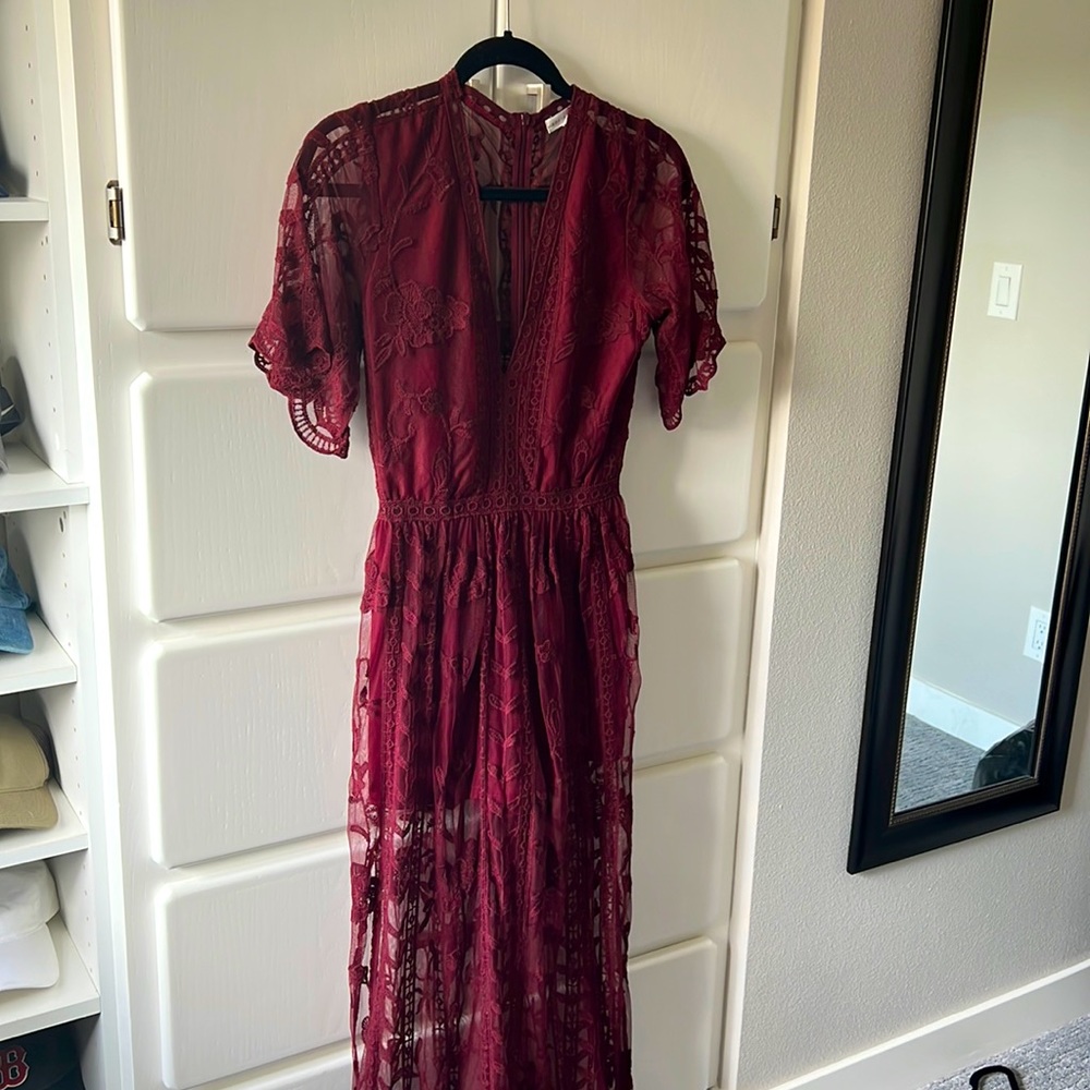 Gorgeous Red Bohemian Dress- with shorts built in!